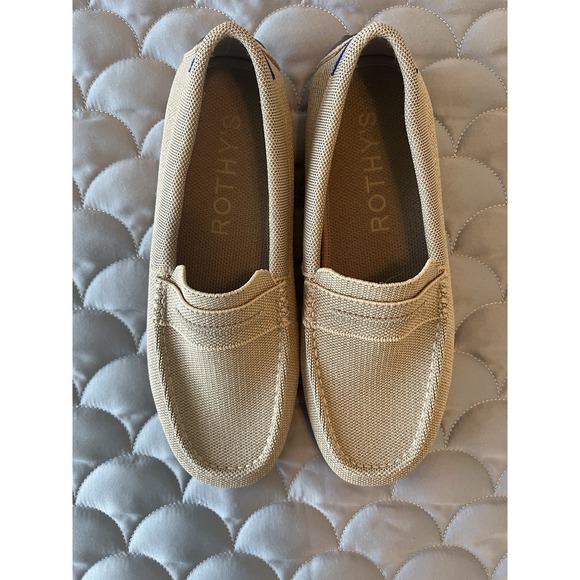 Rothy's Metallic Collector's Edition The Driver Gold Dust Size 8 Loafer - Picture 3 of 9